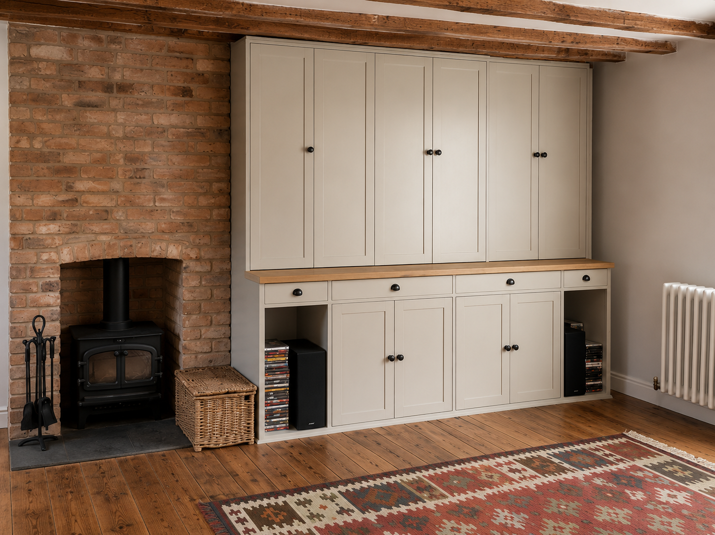 Bespoke built-in cabinetry with shaker doors