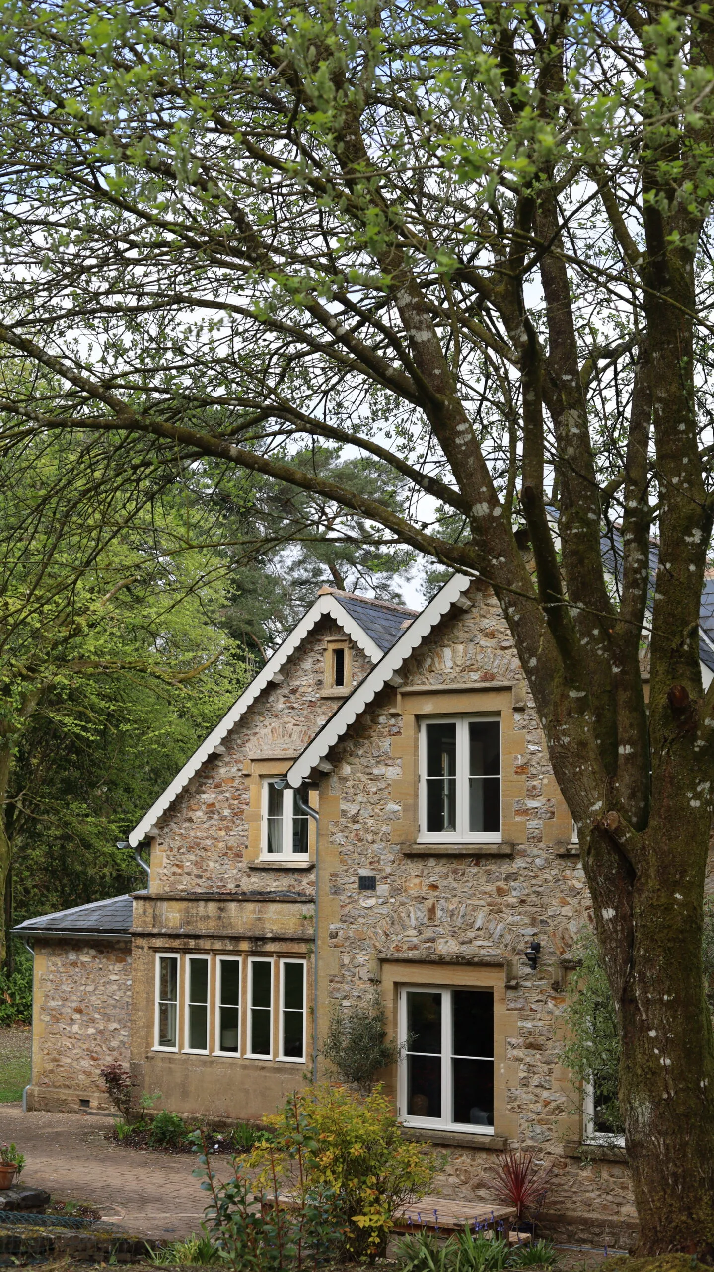 Repointed stonework