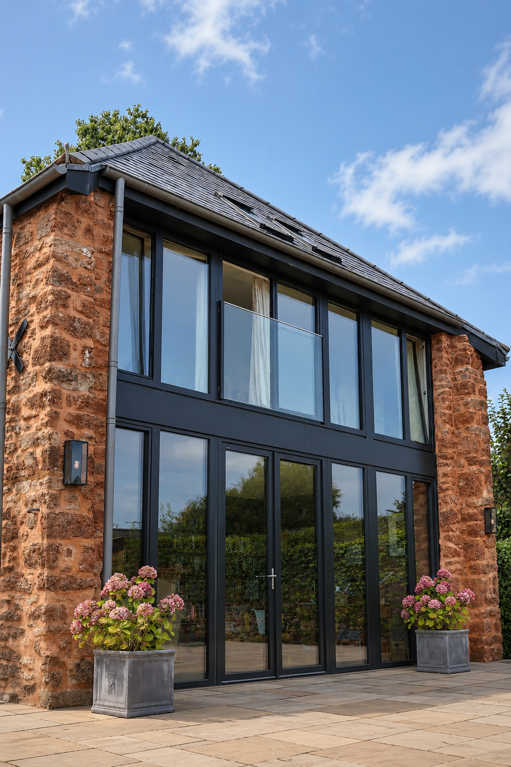 A barn conversion blending heritage features with contemporary design