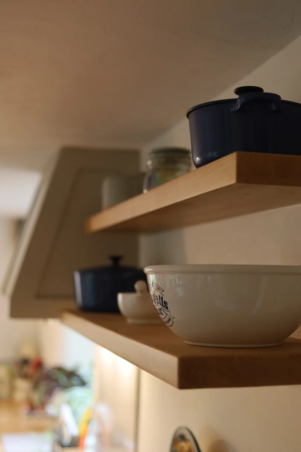 Bespoke oak floating shelves