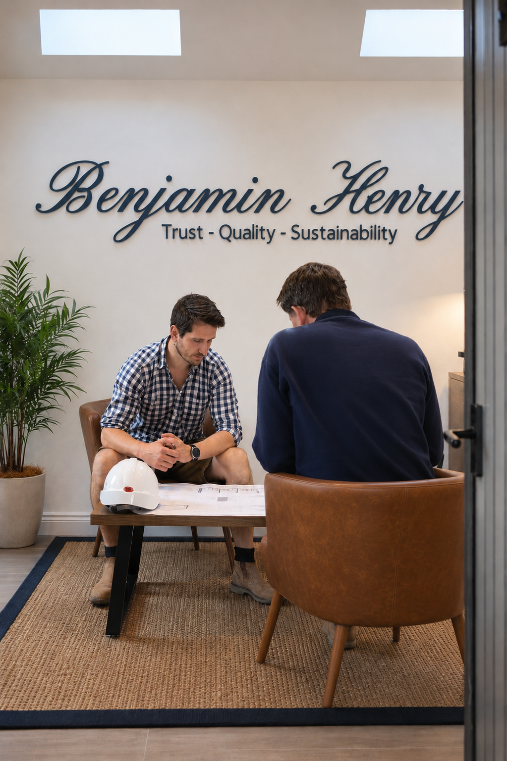 Benjamin Henry Ltd team meeting in the office