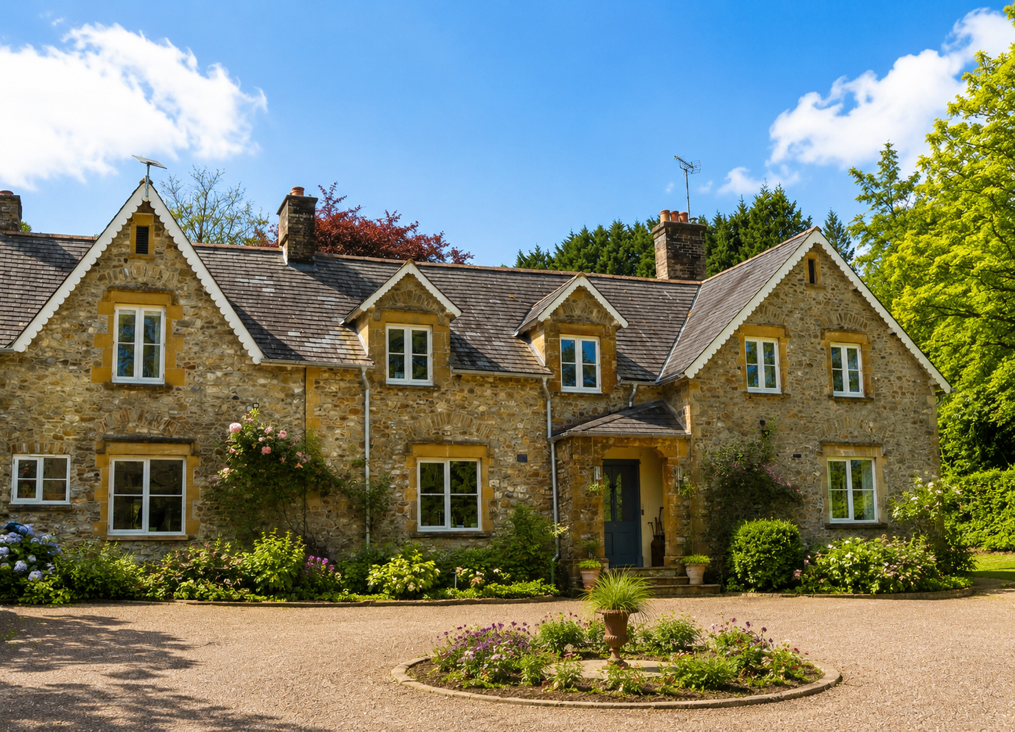 Restored front elevation of Widcombe Grange