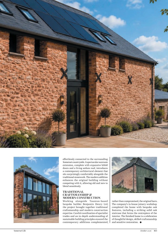 Somerset Life, October 2026, page 163 — Church Barn exterior & sunroom extension