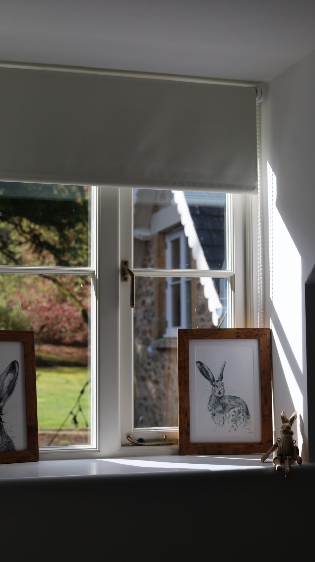 Bespoke timber casement window with views