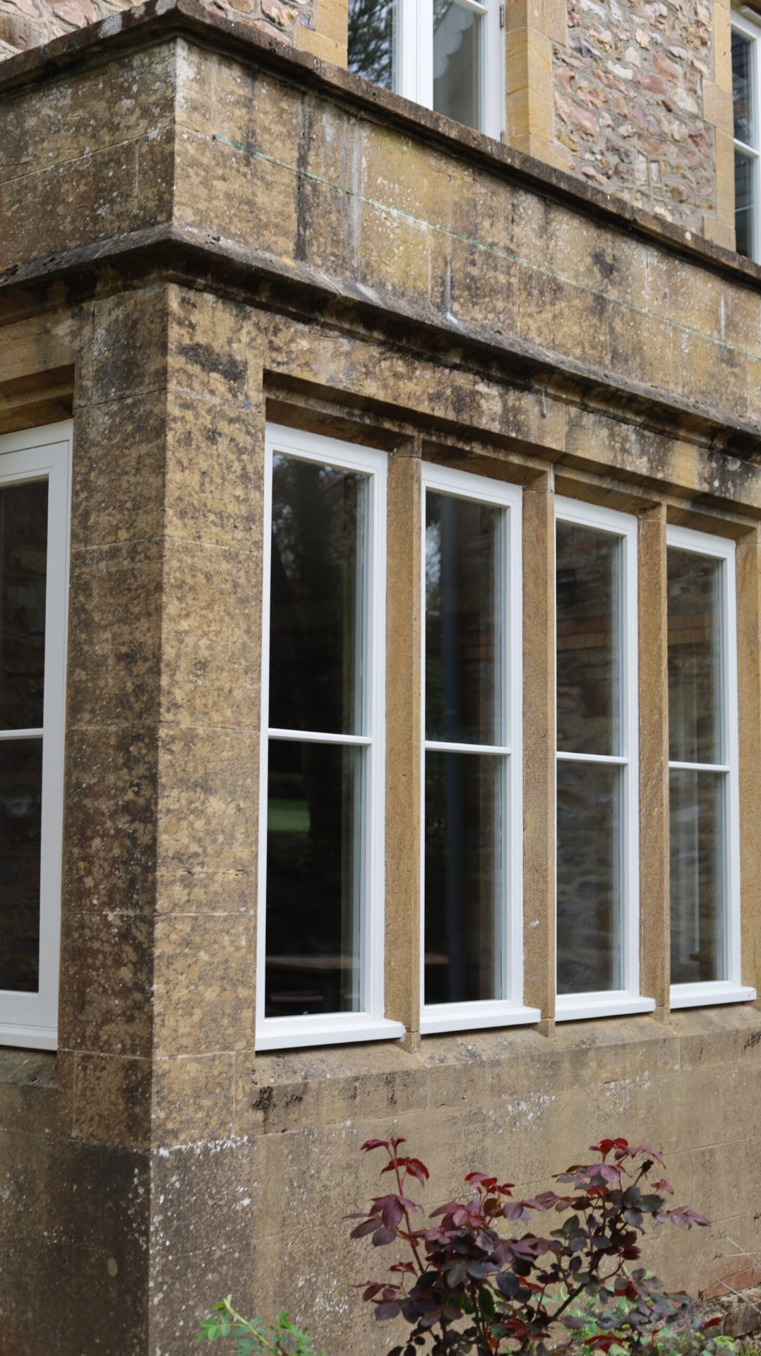 Bespoke bay window stonework